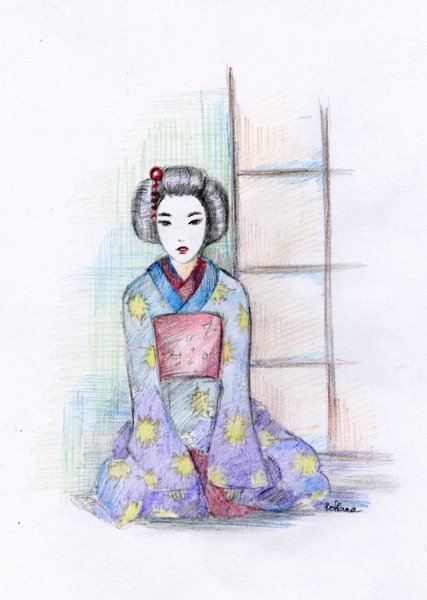 Кимоно иллюстрация