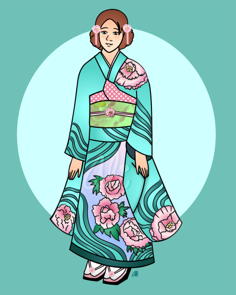 Японская одежда на изо