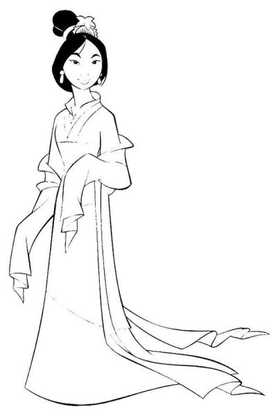 Японский костюм раскраска