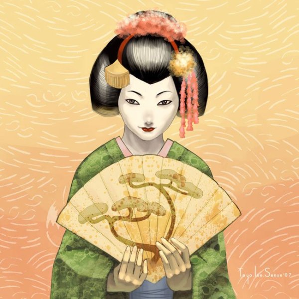 Японский национальный костюм раскраска для детей