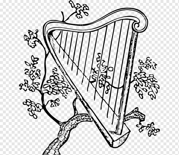 Старинный музыкальный инструмент рисунок