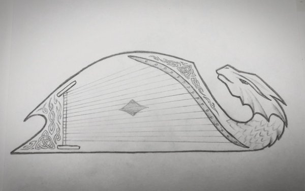 Гусли карандашом