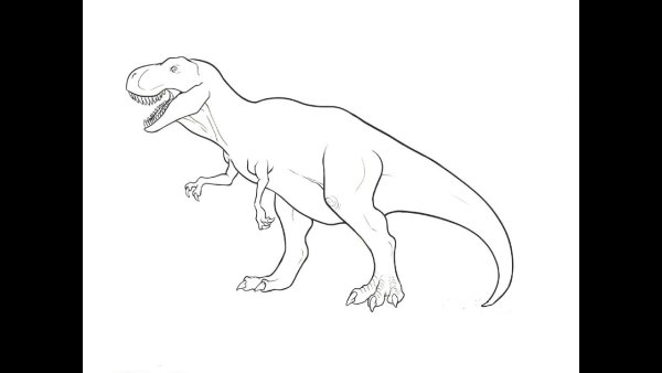 Тираннозавр карандашом