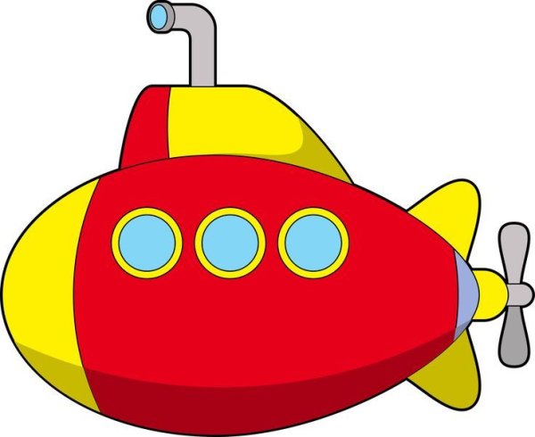 Подводная лодка мультяшная