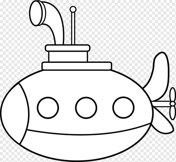 Подводная лодка для раскрашивания детям