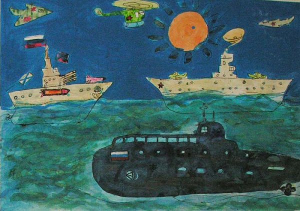 Подводная лодка рисунок