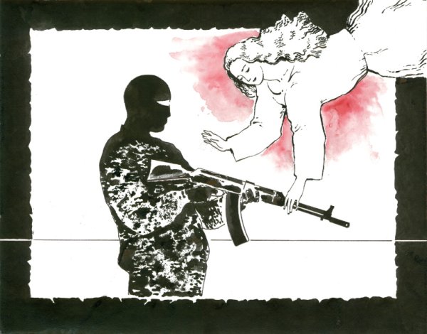 Рисунки к повести Тарас Бульба карандашом