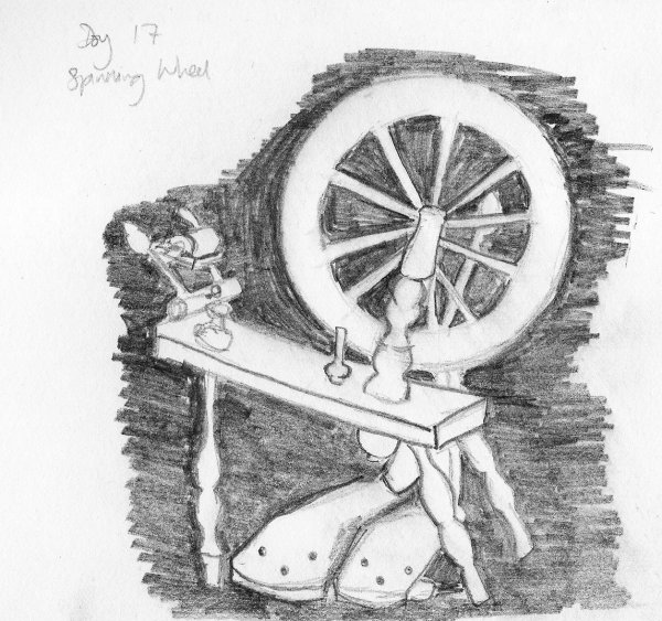 Прялка карандашом