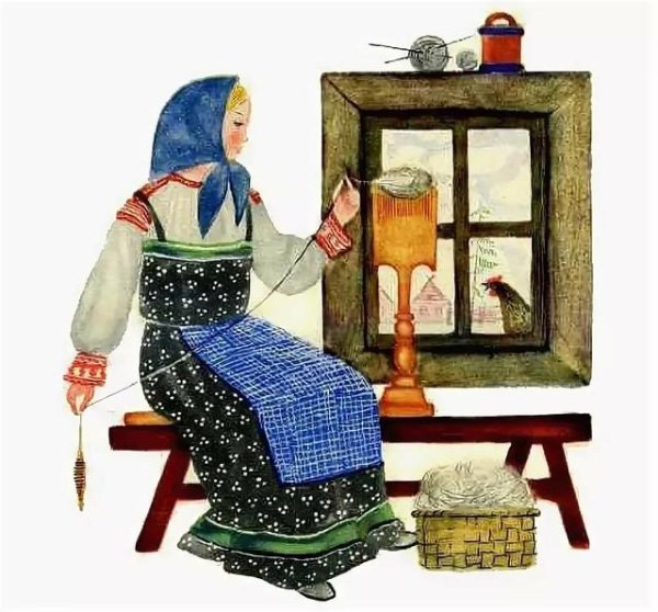 Прядение в старину