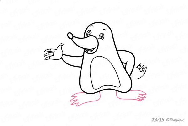 Как рисовать крота