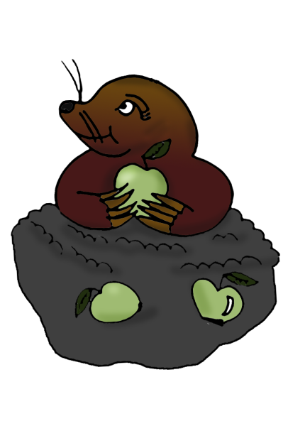 Крот трафарет