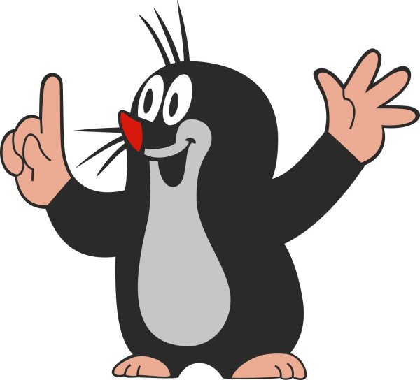 Крот рисунок легкий