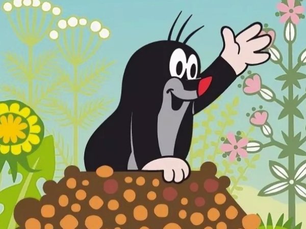 Крот рисунок для детей