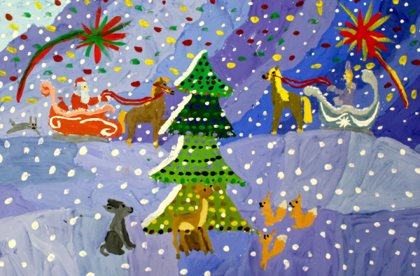 Рисунок на новый год на конкурс