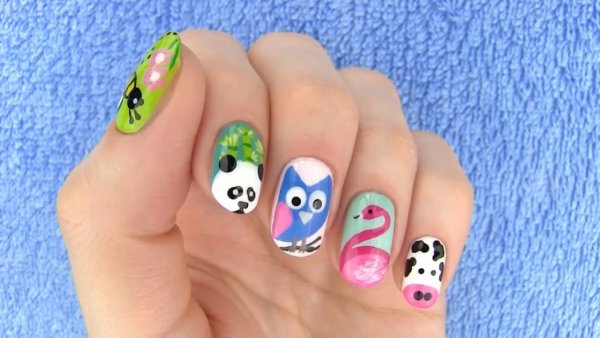 Детский маникюр с рисунками