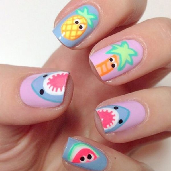 Детский маникюр с рисунками
