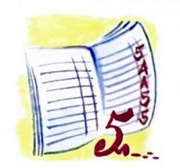 Дневник с оценками рисунок