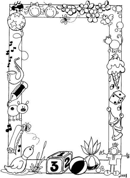 Раскраска рама с текстом