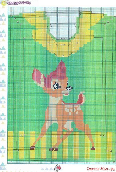 Схемы вывязанных рисунков для детей