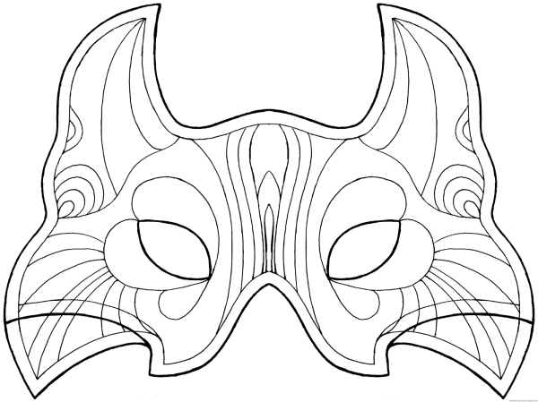 Маска раскраска для детей