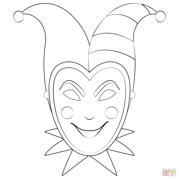 Карнавальная маска карандашом