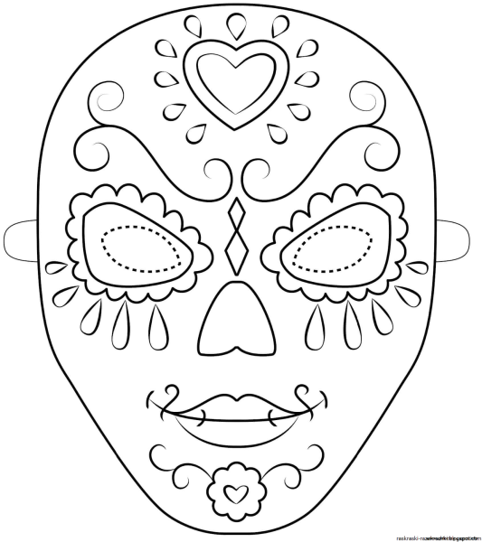 Макет маски для лица