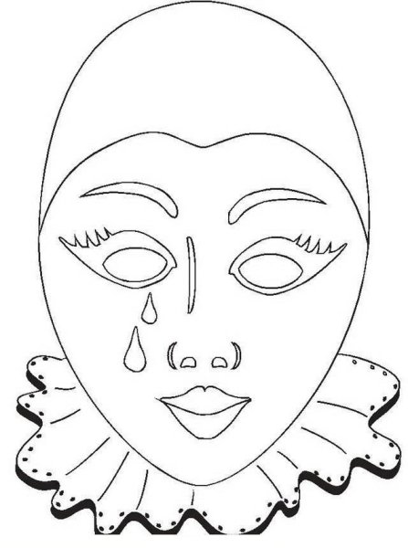 Макет маски для лица