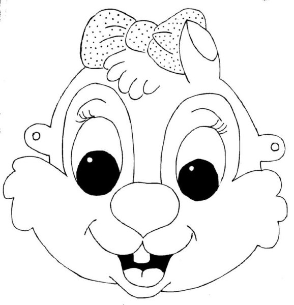 Маска трафарет для детей