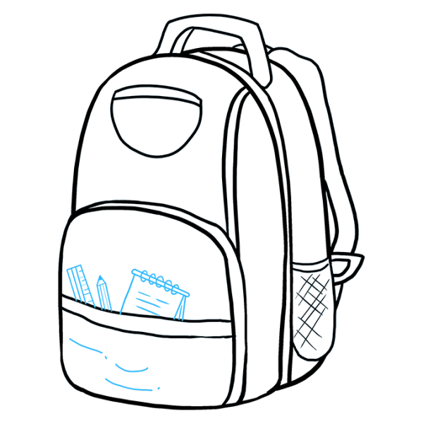Рисование школьный портфель