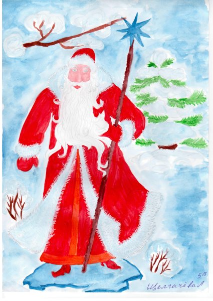 Рисование с детьми дед Мороз