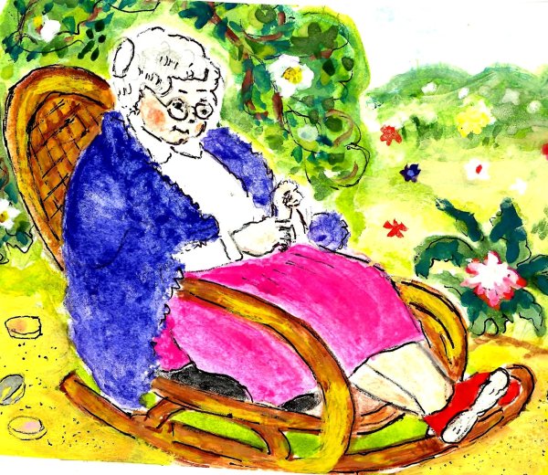 Детский рисунок бабушки