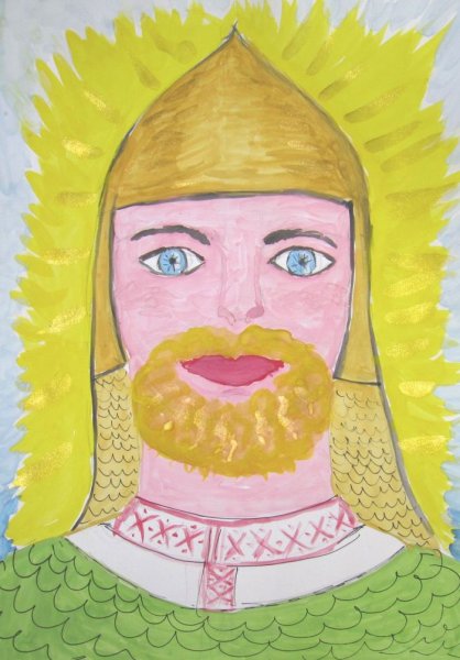 Богатырь Александр Невский рисунок