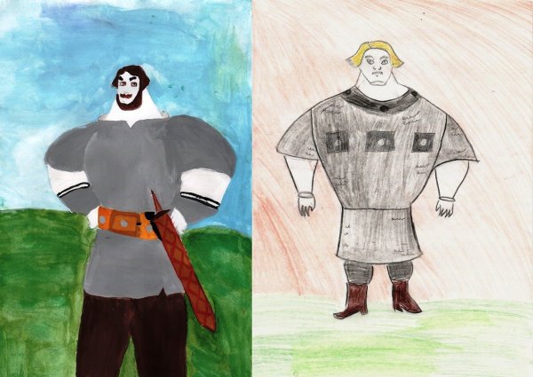 Рисунок богатыря Илья Муромец