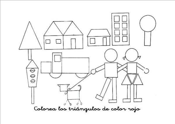 Рисование геометрическими фигурами для детей