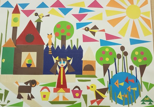 Панно из геометрических фигур