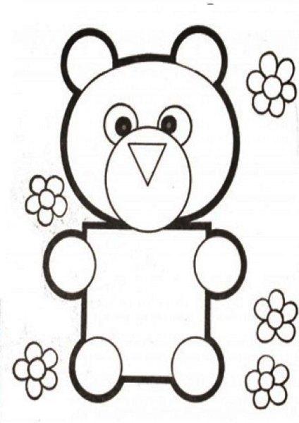 Раскраска рисунок из геометрических фигур