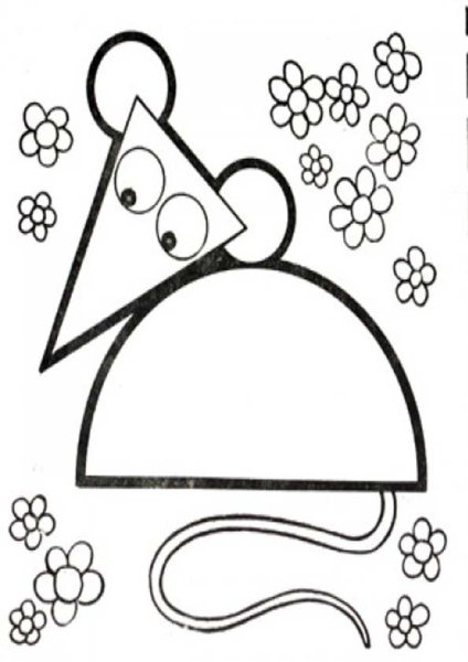 Геометрические раскраски для малышей