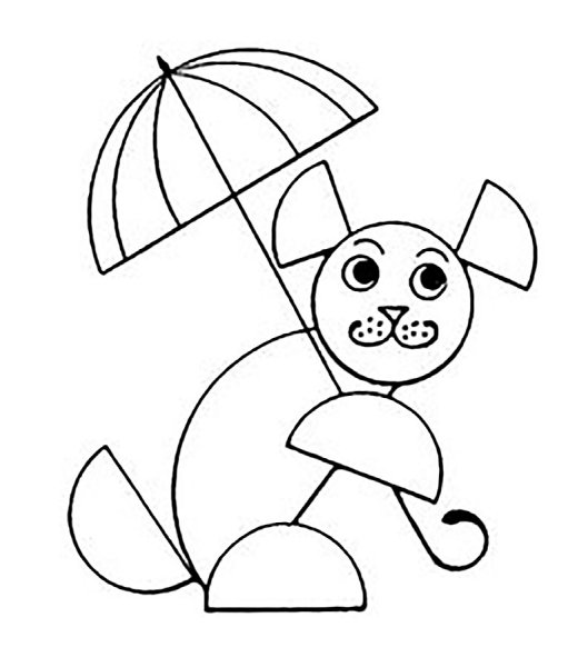 Раскраска из геометрических фигур