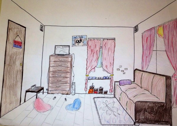 Дети рисуют свою комнату