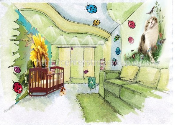 Нарисовать интерьер комнаты