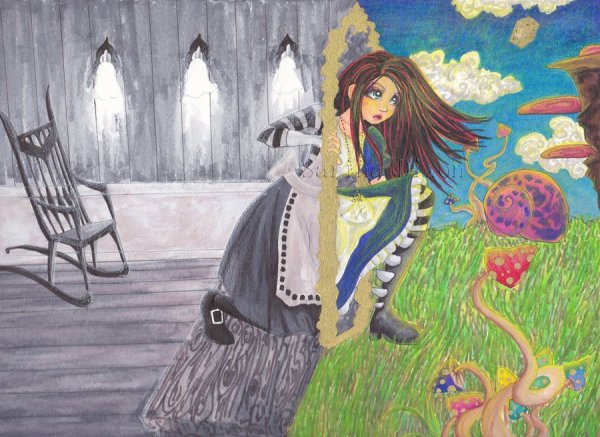 Алиса в Зазеркалье рисунки детей