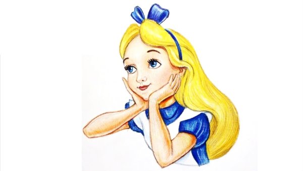 Алиса в стране чудес нарисовать