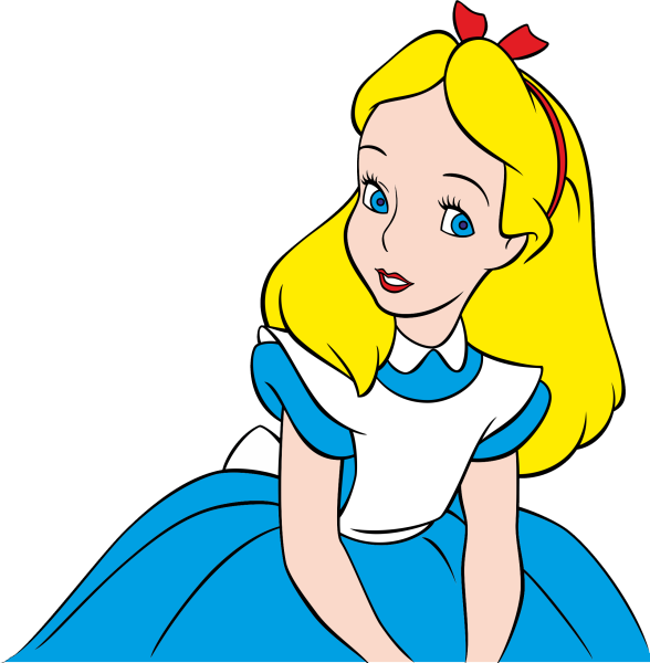 Алиса на прозрачном фоне