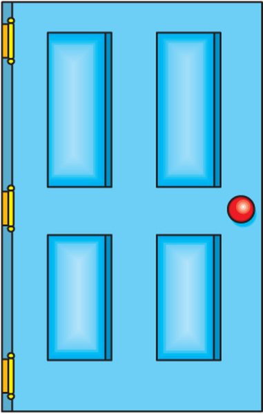 Дверь для детей на прозрачном фоне