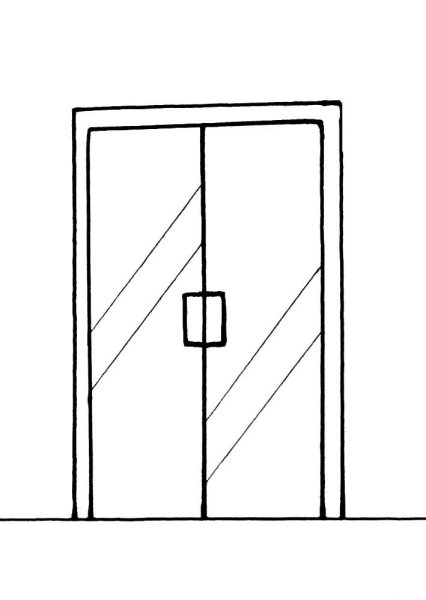 Дверь раскраска для детей