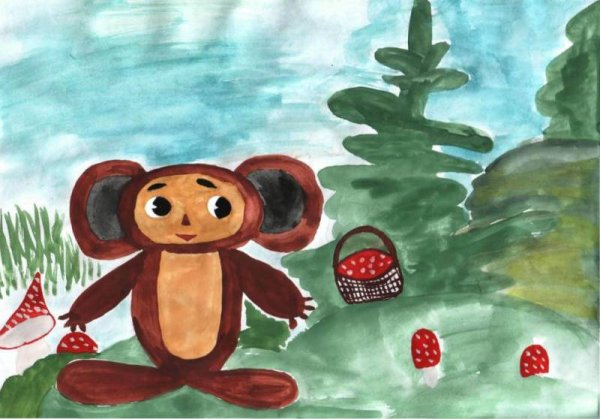 Рисование Чебурашка