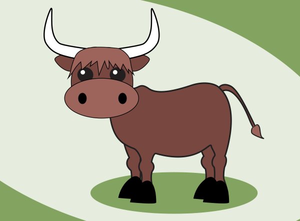 Бык раскраска для детей