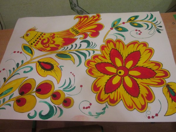 Хохлома гуашью