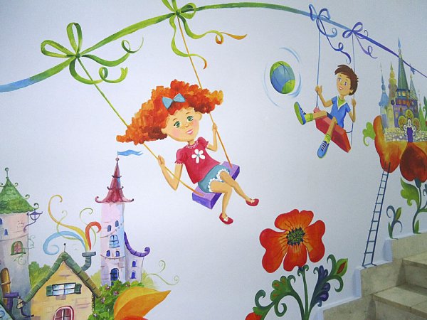 Роспись стен в школе