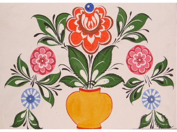 Декоративное рисование цветы